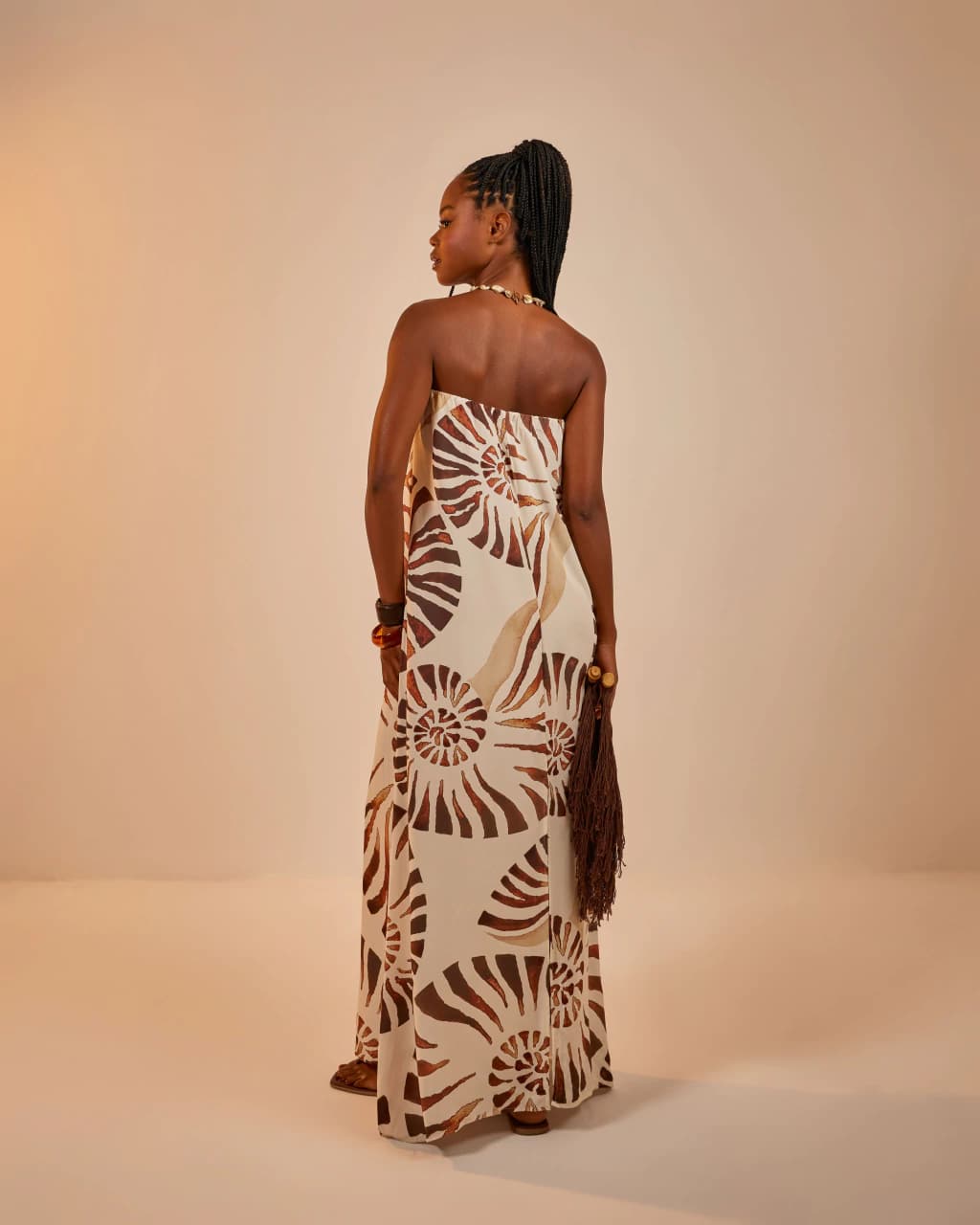 Vestido Longo Antúrio Conchas