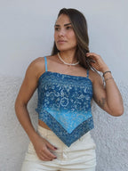 Cropped Seda Lenço Bandana