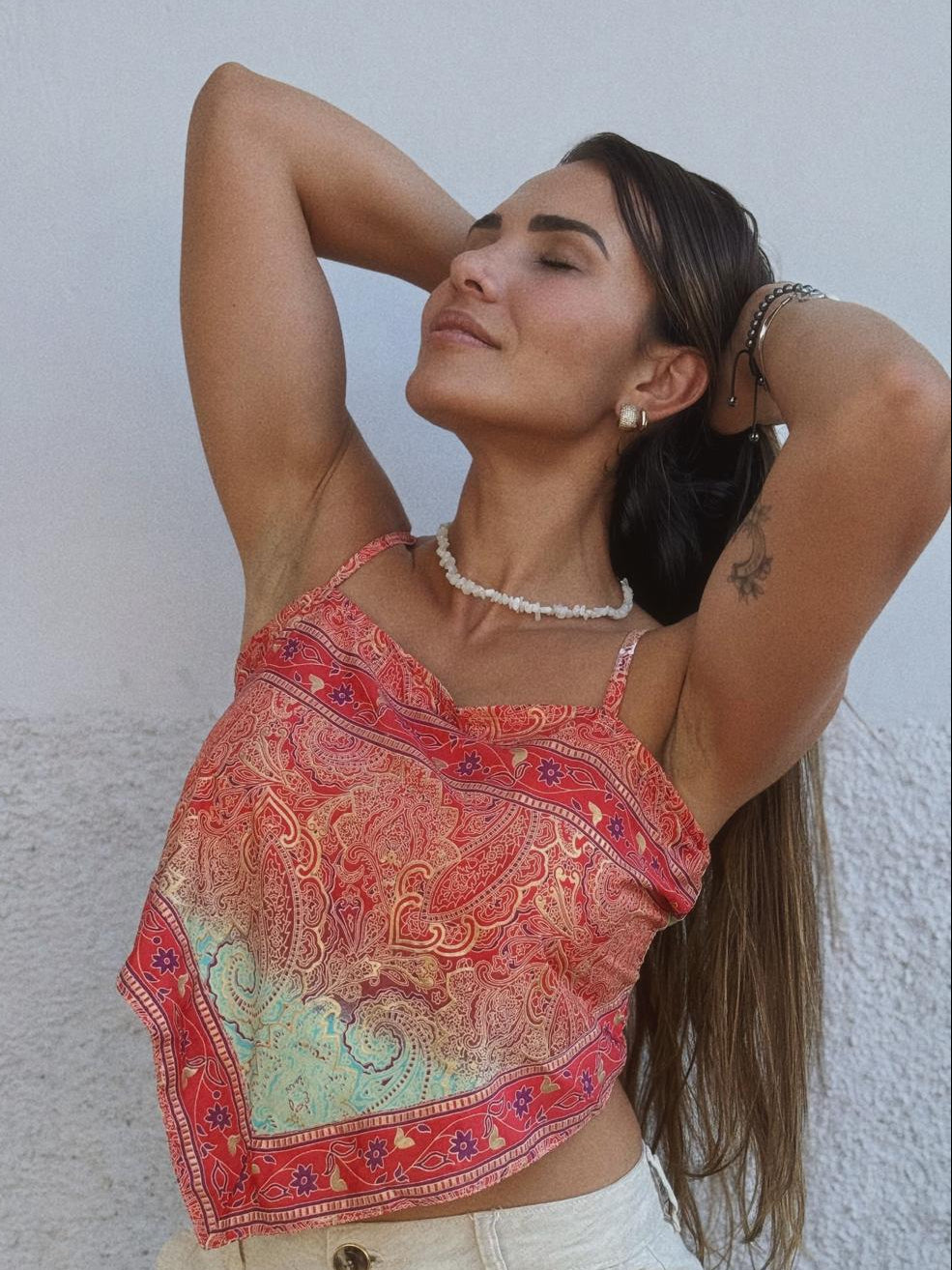 Cropped Seda Lenço Bandana