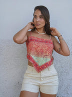 Cropped Seda Lenço Bandana