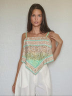 Cropped Seda Lenço Bandana