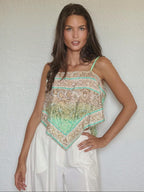 Cropped Seda Lenço Bandana