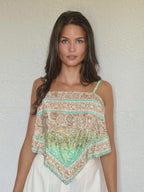 Cropped Seda Lenço Bandana