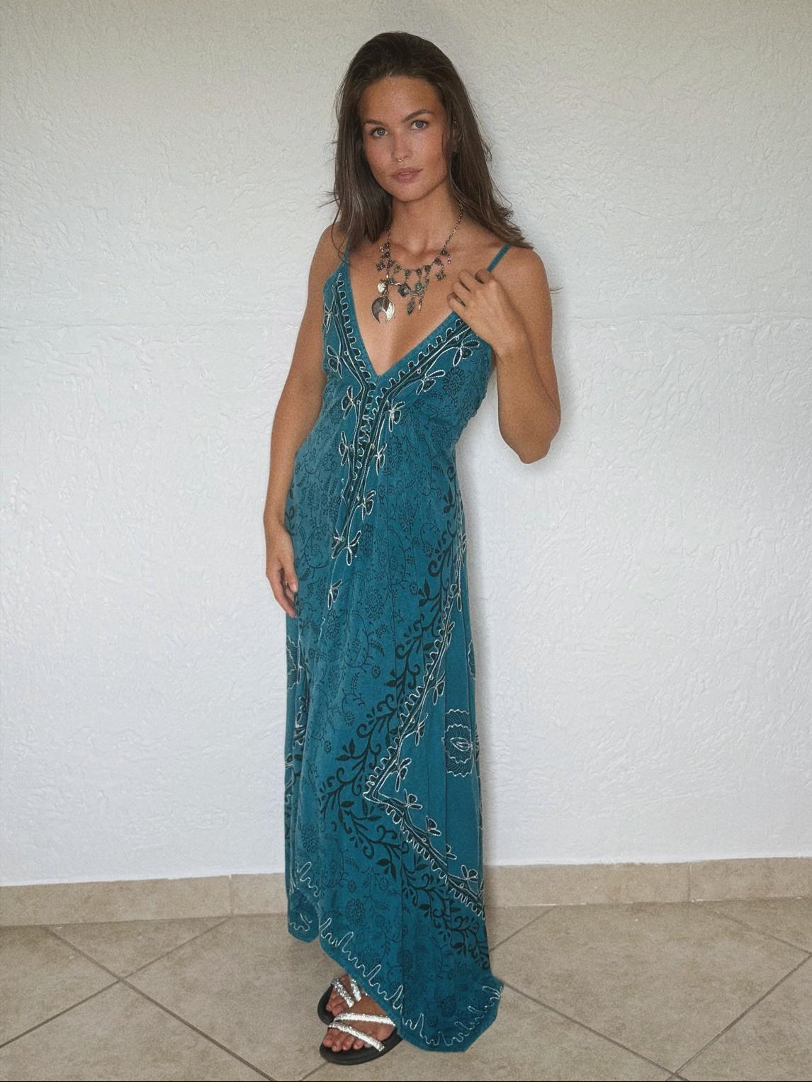 Vestido Paisley Assimetrico