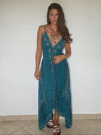 Vestido Paisley Assimetrico