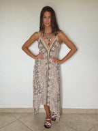 Vestido Paisley Assimetrico