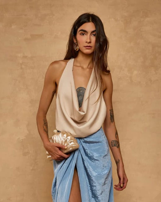 Blusa Degage Acetinada Naomi Luar