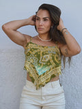 Cropped Seda Lenço Bandana