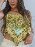 Cropped Seda Lenço Bandana