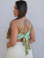 Cropped Seda Lenço Bandana